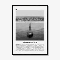 Imperial Beach Print Black and White, Imperial Beach Wall Art, Imperial Beach Poster, Imperial Beach Photo, California, USA, United States