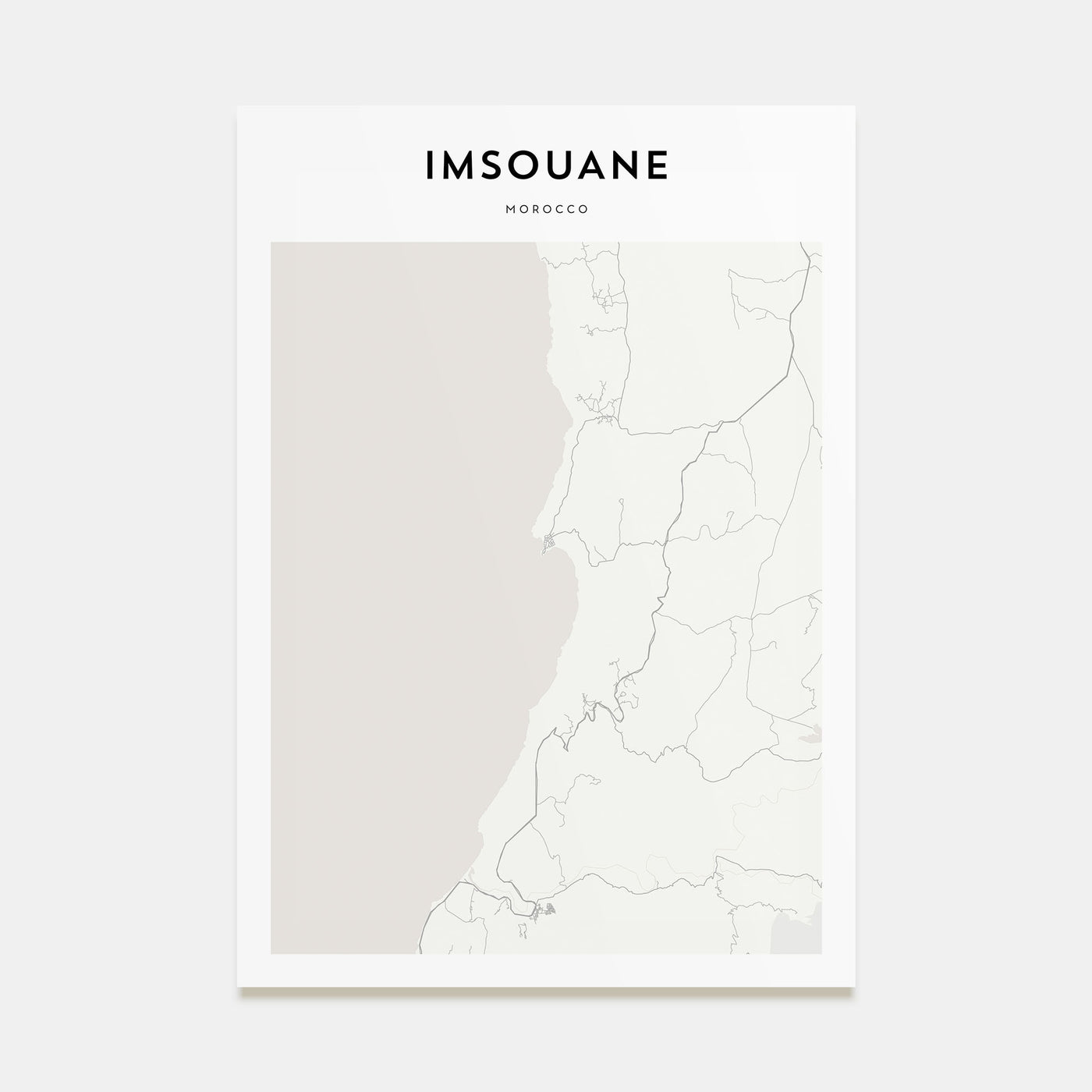 Imsouane Map Portrait Poster