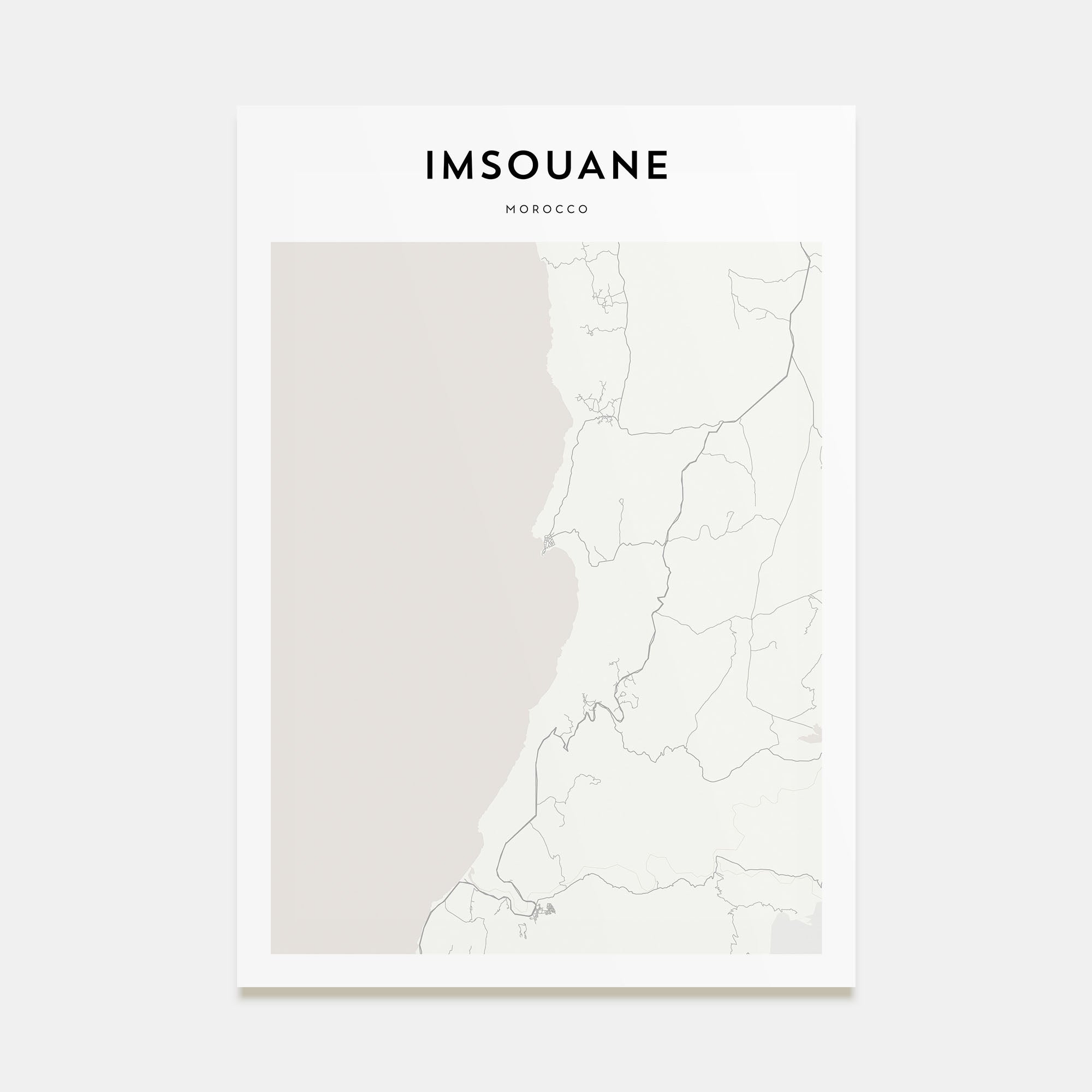 Imsouane Map Portrait Poster