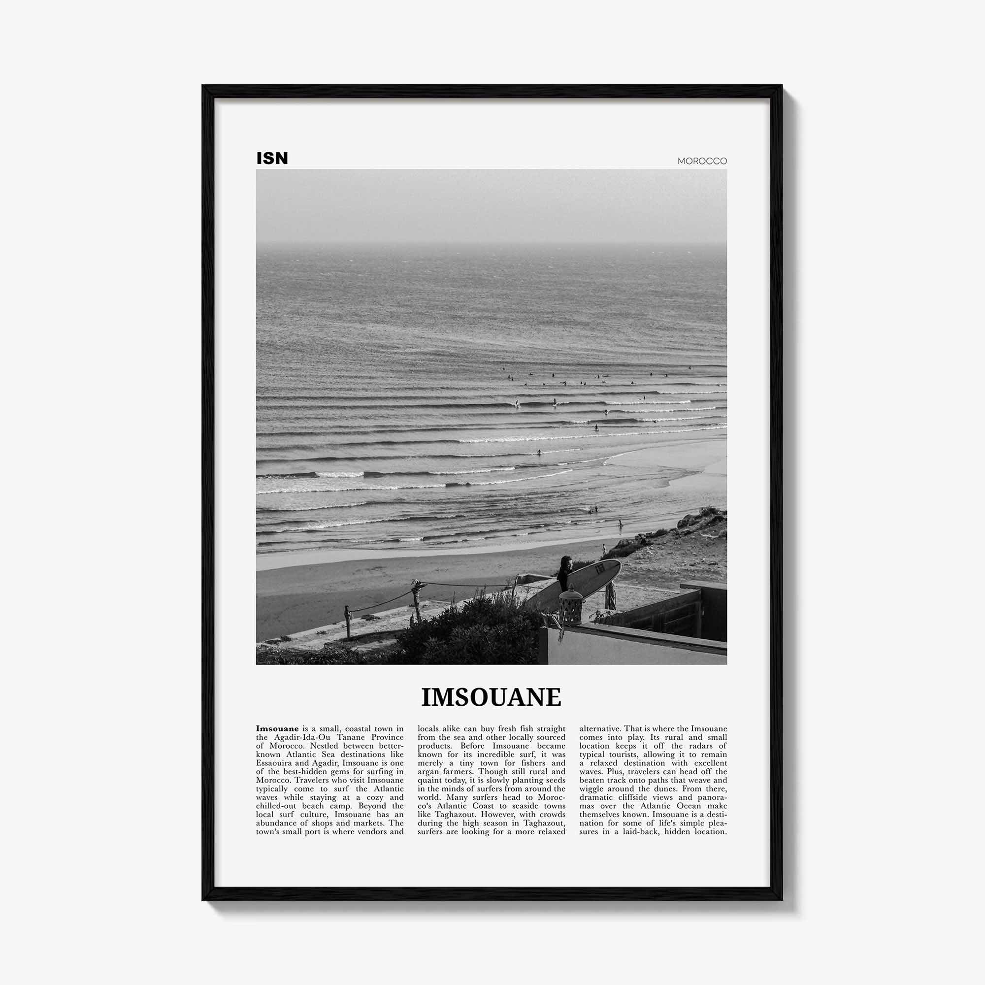 Imsouane Print Black and White, Imsouane Wall Art, Imsouane Poster, Imsouane Photo, Imsouane Wall Décor, Imsouane Surf, Morocco