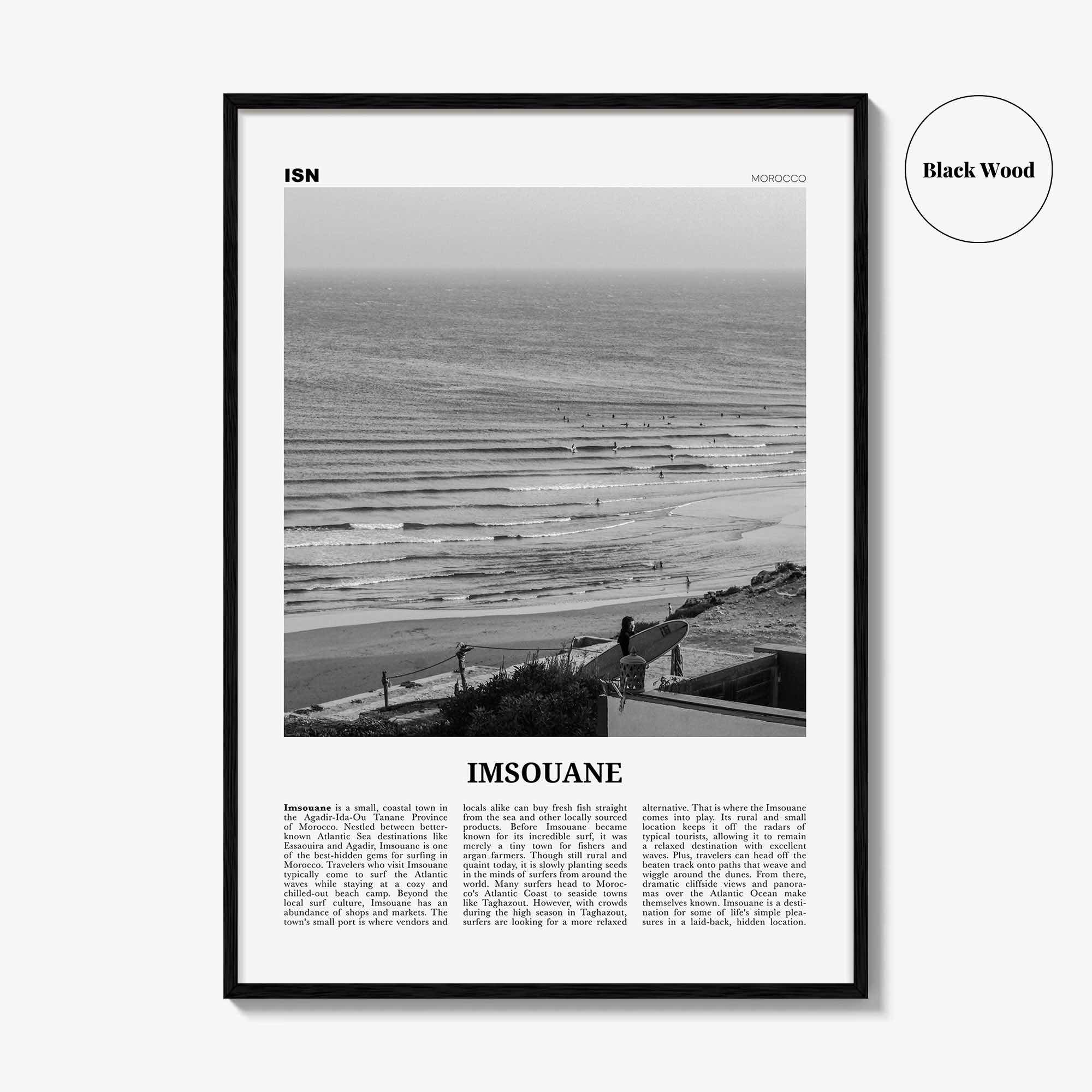 Imsouane Print Black and White, Imsouane Wall Art, Imsouane Poster, Imsouane Photo, Imsouane Wall Décor, Imsouane Surf, Morocco