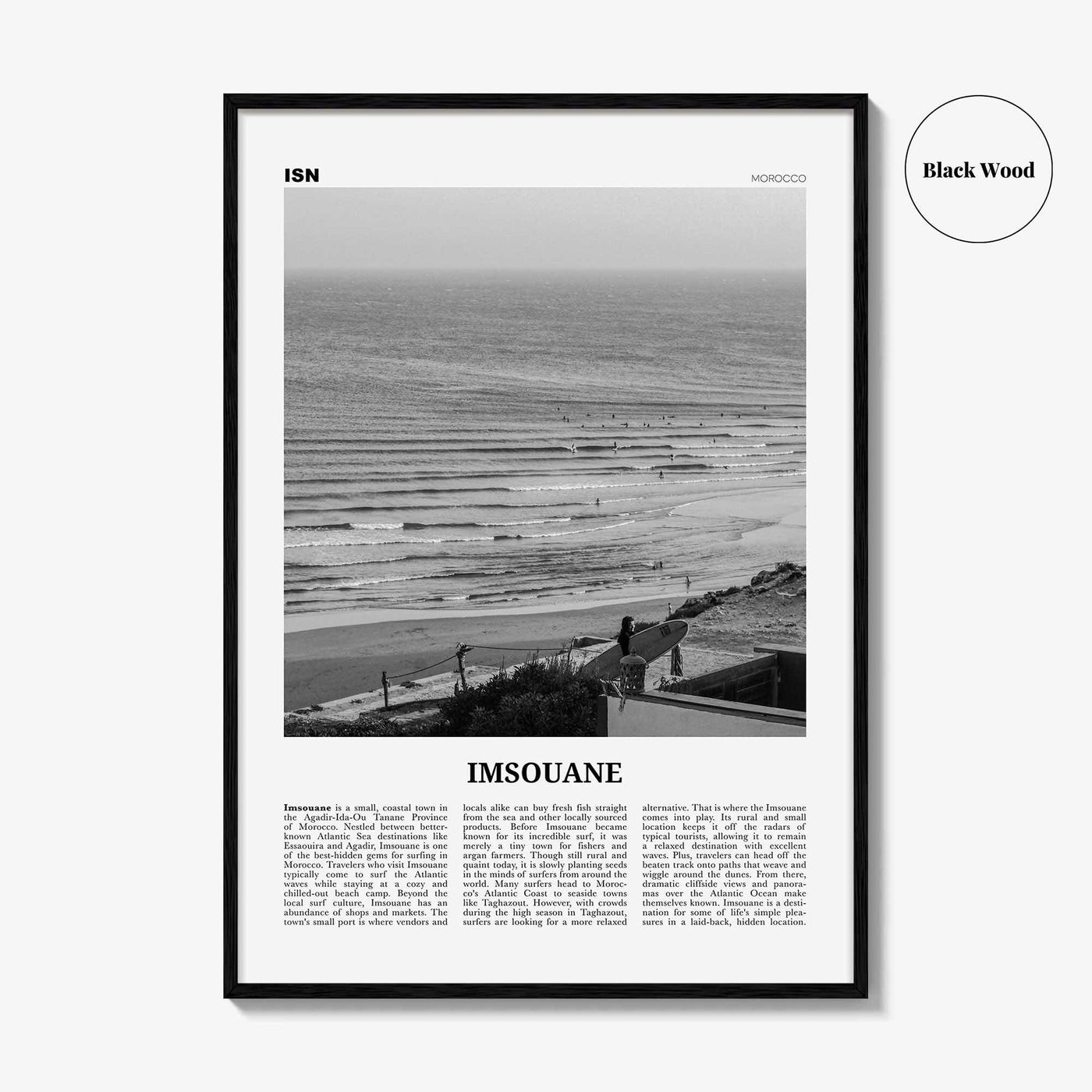 Imsouane Print Black and White, Imsouane Wall Art, Imsouane Poster, Imsouane Photo, Imsouane Wall Décor, Imsouane Surf, Morocco