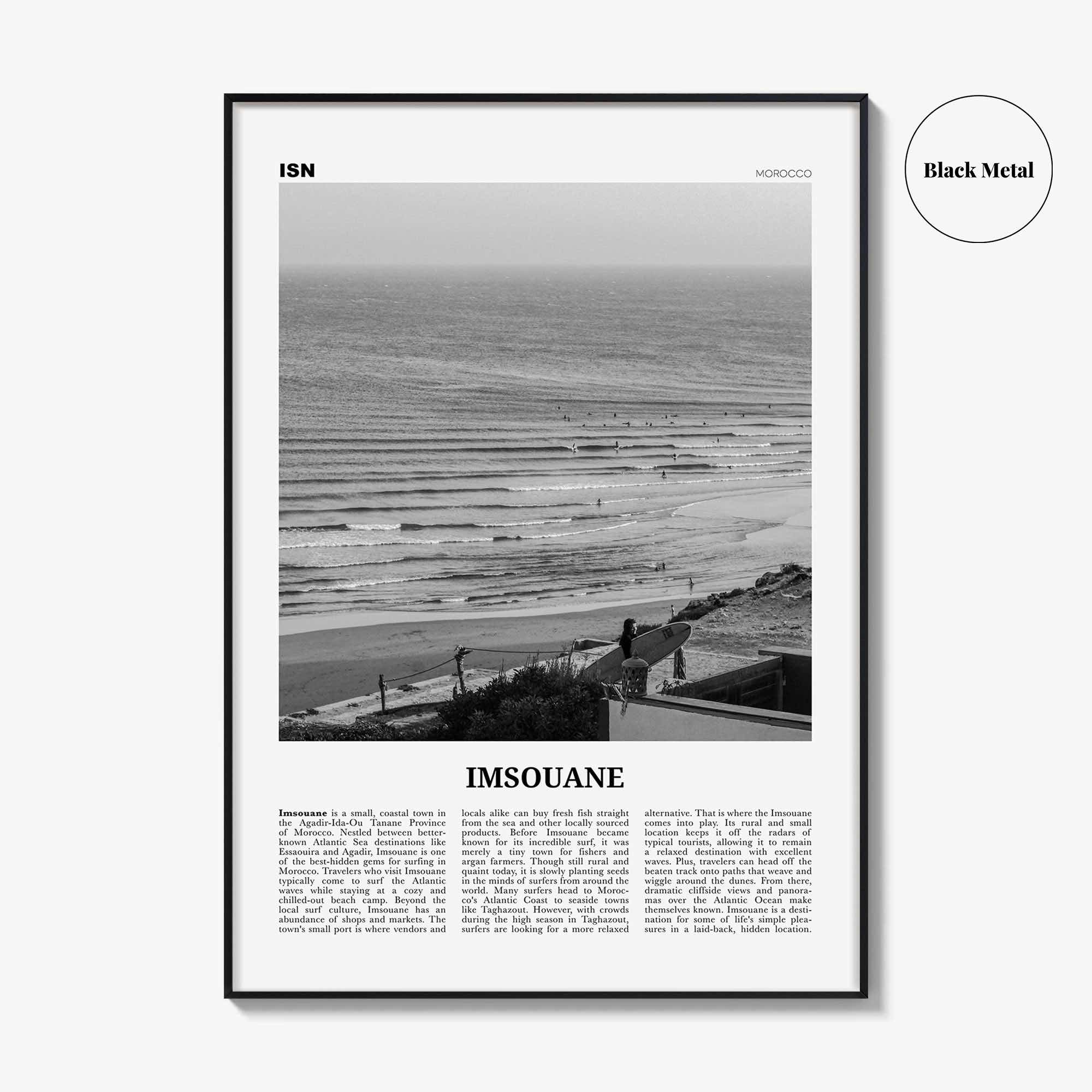 Imsouane Print Black and White, Imsouane Wall Art, Imsouane Poster, Imsouane Photo, Imsouane Wall Décor, Imsouane Surf, Morocco