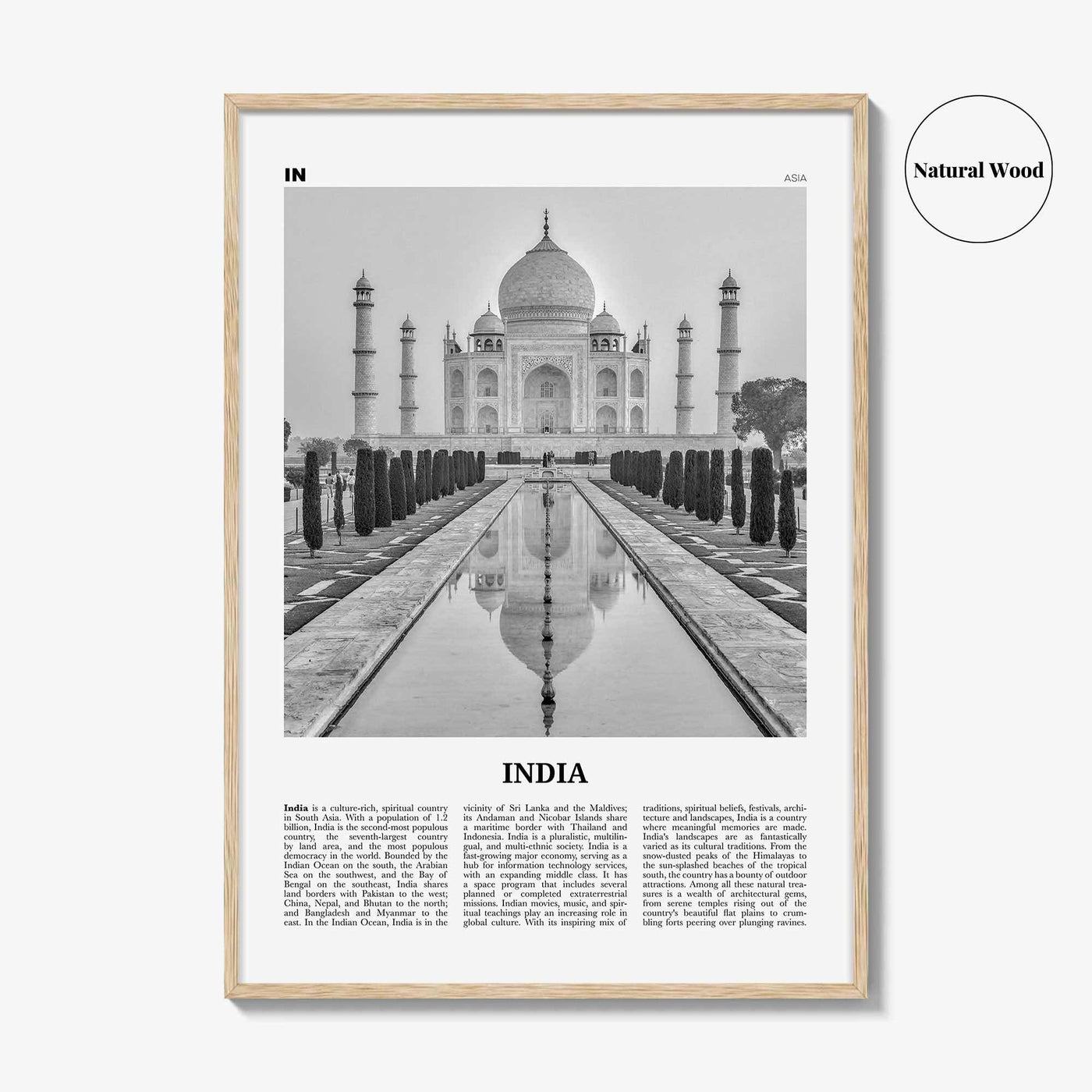 India Print Black and White, India Wall Art, India Poster, India Photo, Republic of India, Bhārat Gaṇarājya, Mumbai, New Delhi, Asia