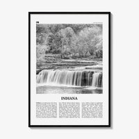 Indiana Print Black and White No 1, Indiana Wall Art, Indiana Poster, Indiana Photo, Indiana Wall Décor, Indiana Map, United States