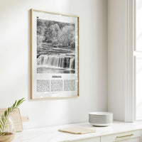 Indiana Print Black and White No 1, Indiana Wall Art, Indiana Poster, Indiana Photo, Indiana Wall Décor, Indiana Map, United States