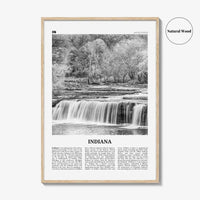 Indiana Print Black and White No 1, Indiana Wall Art, Indiana Poster, Indiana Photo, Indiana Wall Décor, Indiana Map, United States