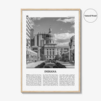 Indiana Print Black and White No 2, Indiana Wall Art, Indiana Poster, Indiana Photo, Indiana Wall Decor, USA, United States