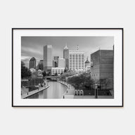 Indianapolis Landscape B&W Poster