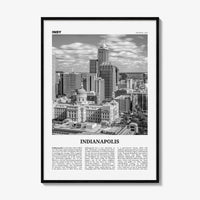 Indianapolis Print Black and White No 1, Indianapolis Wall Art, Indianapolis Poster, Indianapolis Photo, Indiana USA United States