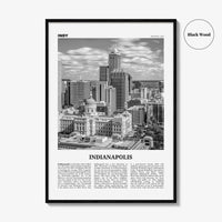 Indianapolis Print Black and White No 1, Indianapolis Wall Art, Indianapolis Poster, Indianapolis Photo, Indiana USA United States