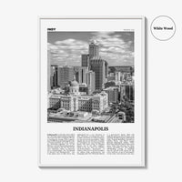Indianapolis Print Black and White No 1, Indianapolis Wall Art, Indianapolis Poster, Indianapolis Photo, Indiana USA United States