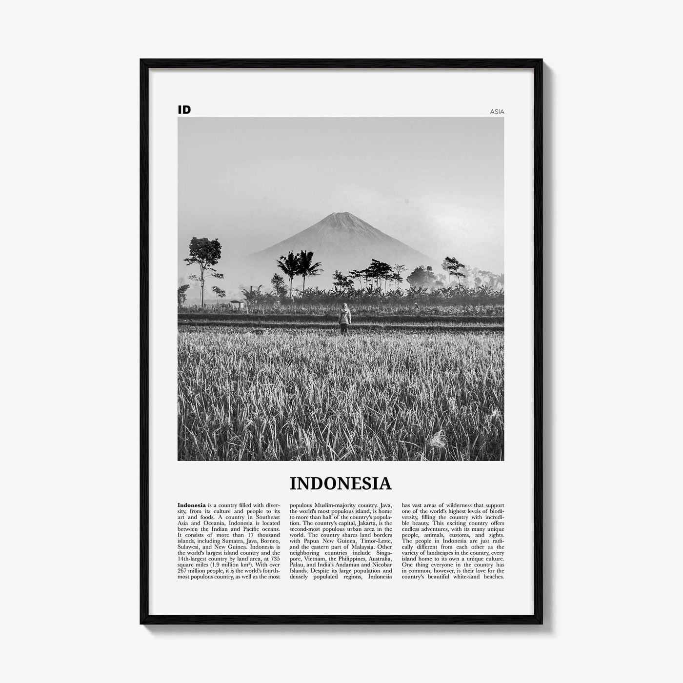 Indonesia Print Black and White No 1, Indonesia Wall Art, Indonesia Poster, Indonesia Photo, Indonesia, Jakarta, Java, Sumatra, Asia