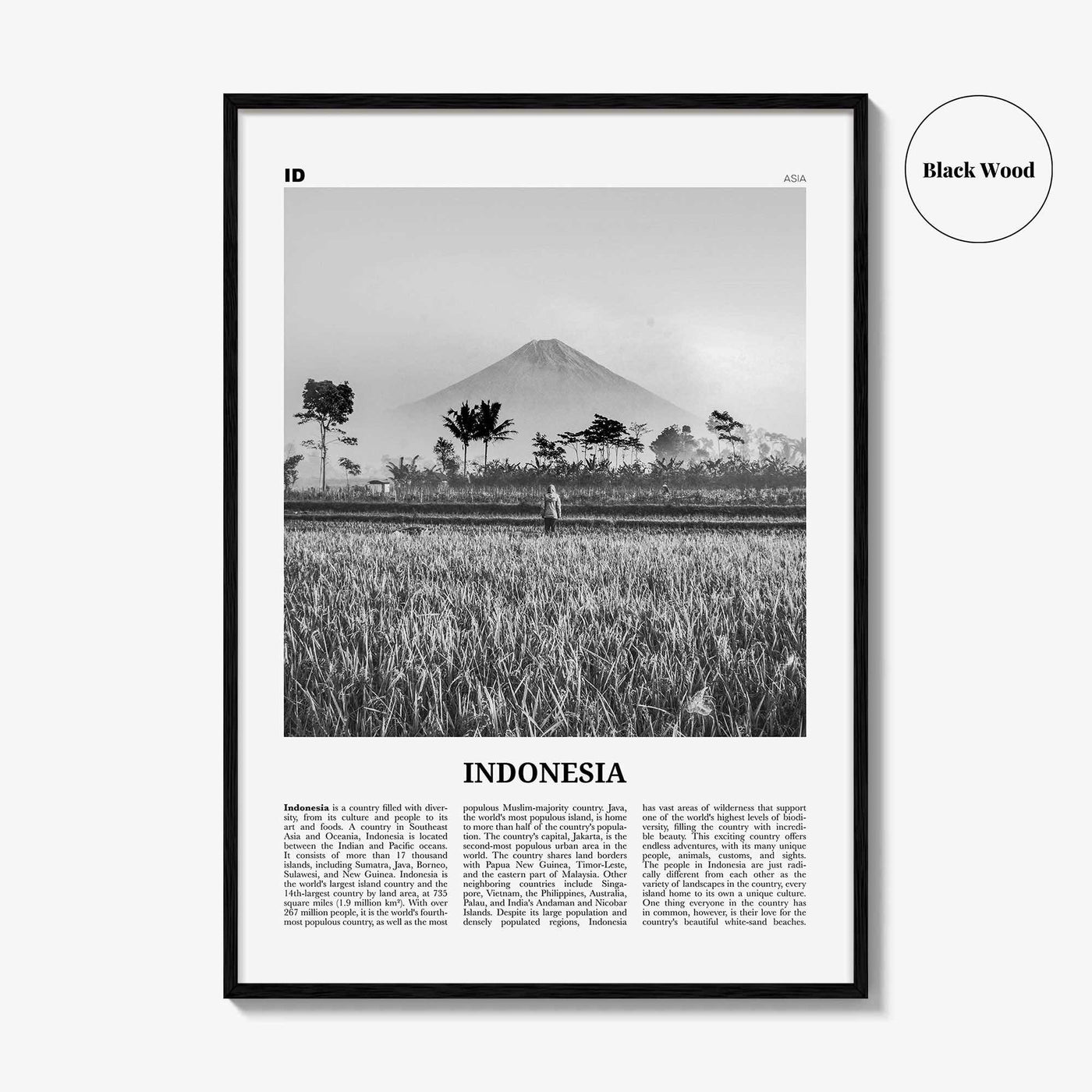 Indonesia Print Black and White No 1, Indonesia Wall Art, Indonesia Poster, Indonesia Photo, Indonesia, Jakarta, Java, Sumatra, Asia