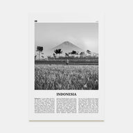 Indonesia Travel B&W No 1 Poster