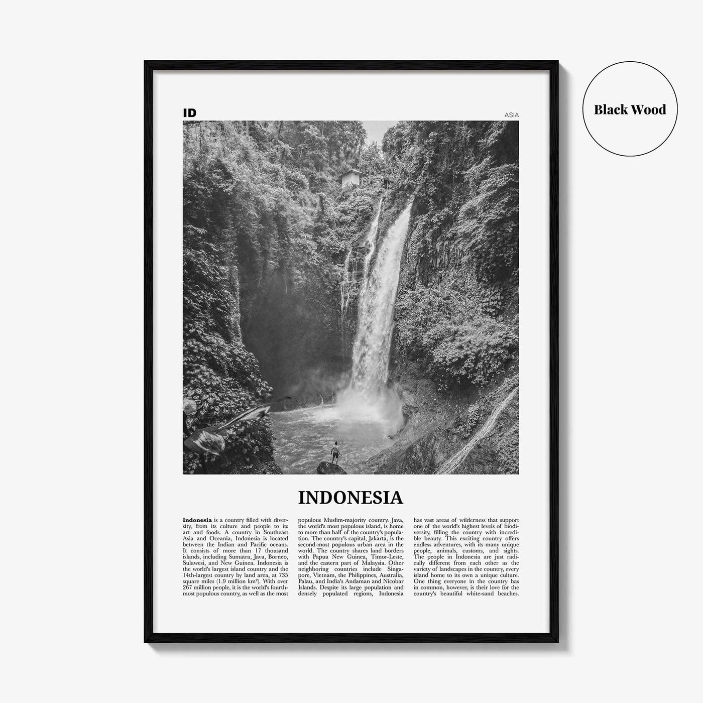 Indonesia Print Black and White No 3, Indonesia Wall Art, Indonesia Poster, Indonesia Photo, Indonesia, Jakarta, Java, Sumatra, Asia