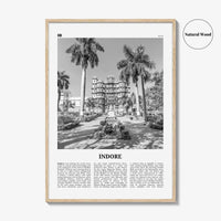 Indore Print Black and White, Indore Wall Art, Indore Poster, Indore Photo, Indore Wall Décor, Indore Map, India