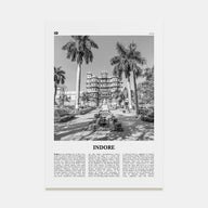 Indore Travel B&W Poster
