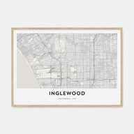 Inglewood Map Landscape Poster