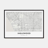 Inglewood Map Landscape Poster