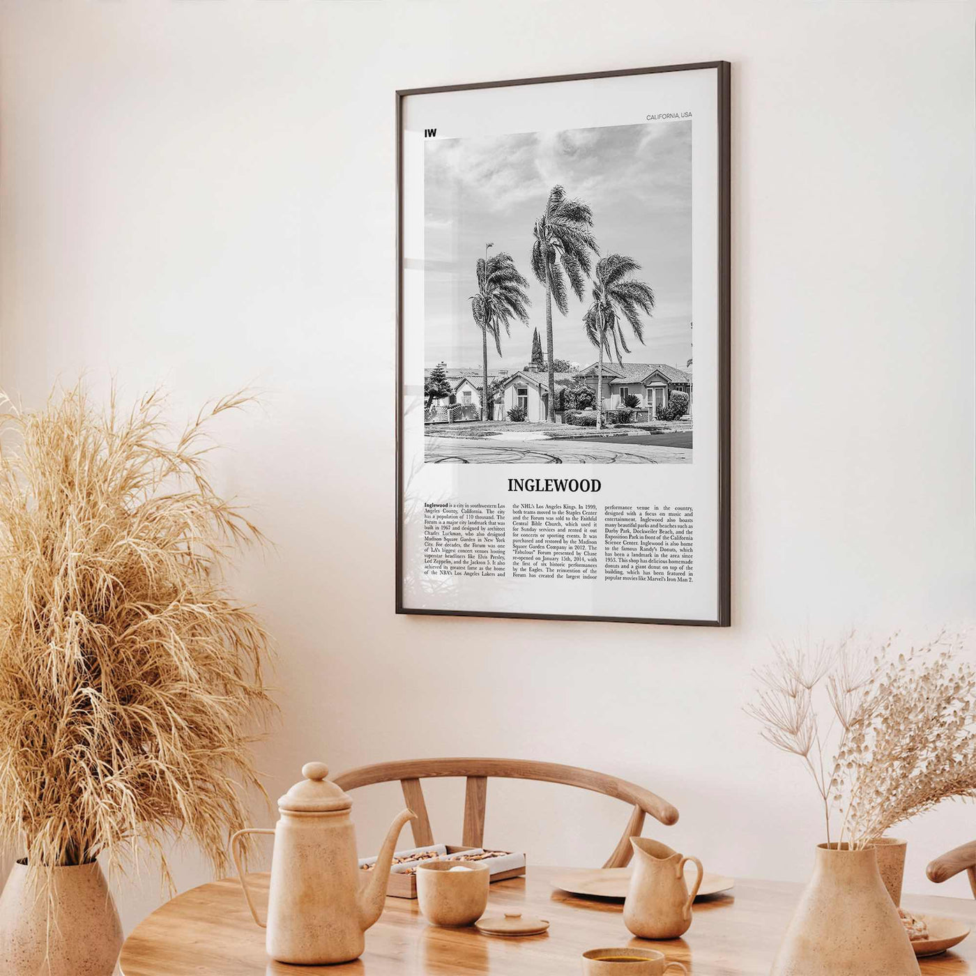 Inglewood Print Black and White, Inglewood Wall Art, Inglewood Poster, Inglewood Photo, California, USA, United States, North America