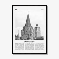 Ingolstadt Print Black and White, Ingolstadt Wall Art, Ingolstadt Poster, Ingolstadt Photo, Ingolstadt Wall Décor, Ingolstadt Map, Germany