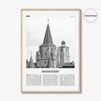 Ingolstadt Print Black and White, Ingolstadt Wall Art, Ingolstadt Poster, Ingolstadt Photo, Ingolstadt Wall Décor, Ingolstadt Map, Germany