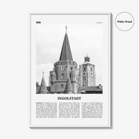 Ingolstadt Print Black and White, Ingolstadt Wall Art, Ingolstadt Poster, Ingolstadt Photo, Ingolstadt Wall Décor, Ingolstadt Map, Germany