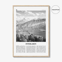 Interlaken Print Black and White, Interlaken Wall Art, Interlaken Poster, Interlaken Photo, Interlaken Map, Schweiz