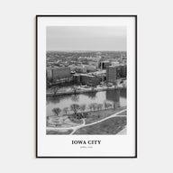 Iowa City Portrait B&W Poster