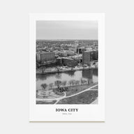 Iowa City Portrait B&W Poster