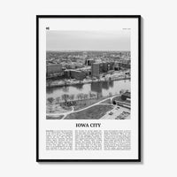 Iowa City Print Black and White, Iowa City Wall Art, Iowa City Poster, Iowa City Photo, Iowa City Wall Décor, Iowa, USA, United States