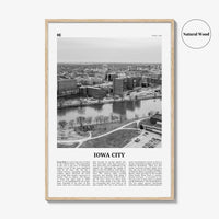 Iowa City Print Black and White, Iowa City Wall Art, Iowa City Poster, Iowa City Photo, Iowa City Wall Décor, Iowa, USA, United States