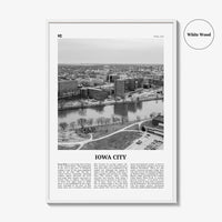 Iowa City Print Black and White, Iowa City Wall Art, Iowa City Poster, Iowa City Photo, Iowa City Wall Décor, Iowa, USA, United States