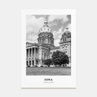 Iowa Portrait B&W Poster