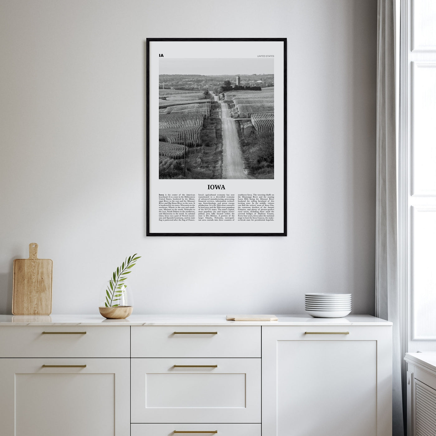 Iowa Travel B&W No 1 Poster