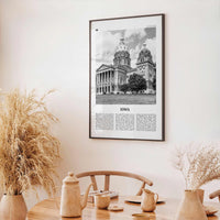 Iowa Print Black and White No 2, Iowa Wall Art, Iowa Poster, Iowa Photo, Iowa Wall Decor, USA State Art Print, USA, United States
