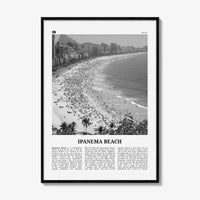 Ipanema Beach Print Black and White, Ipanema Beach Wall Art, Ipanema Beach Poster, Ipanema Beach Photo, Ipanema Beach Wall Décor, Brazil
