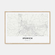 Ipswich Map Landscape Poster