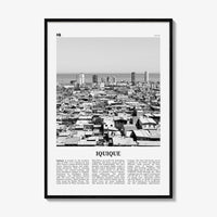 Iquique Print Black and White, Iquique Wall Art, Iquique Poster, Iquique Photo, Iquique Wall Décor, Iquique Map, Chile