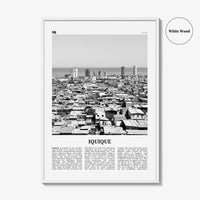 Iquique Print Black and White, Iquique Wall Art, Iquique Poster, Iquique Photo, Iquique Wall Décor, Iquique Map, Chile