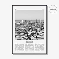 Iquique Print Black and White, Iquique Wall Art, Iquique Poster, Iquique Photo, Iquique Wall Décor, Iquique Map, Chile
