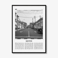 Iquitos Print Black and White, Iquitos Wall Art, Iquitos Poster, Iquitos Photo, Iquitos Wall Décor, Iquitos Map, Peru