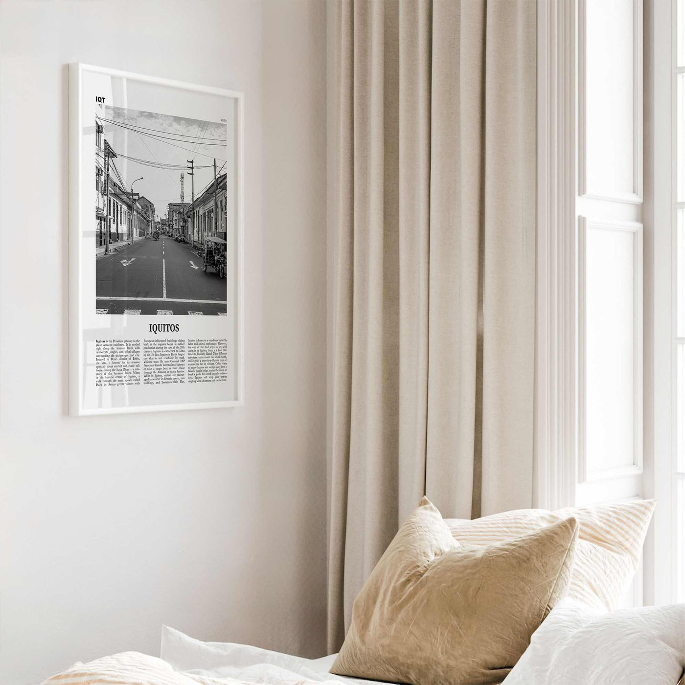 Iquitos Print Black and White, Iquitos Wall Art, Iquitos Poster, Iquitos Photo, Iquitos Wall Décor, Iquitos Map, Peru