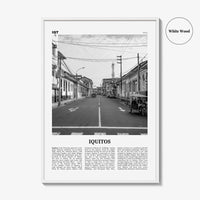 Iquitos Print Black and White, Iquitos Wall Art, Iquitos Poster, Iquitos Photo, Iquitos Wall Décor, Iquitos Map, Peru