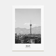 Iran Portrait B&W Poster