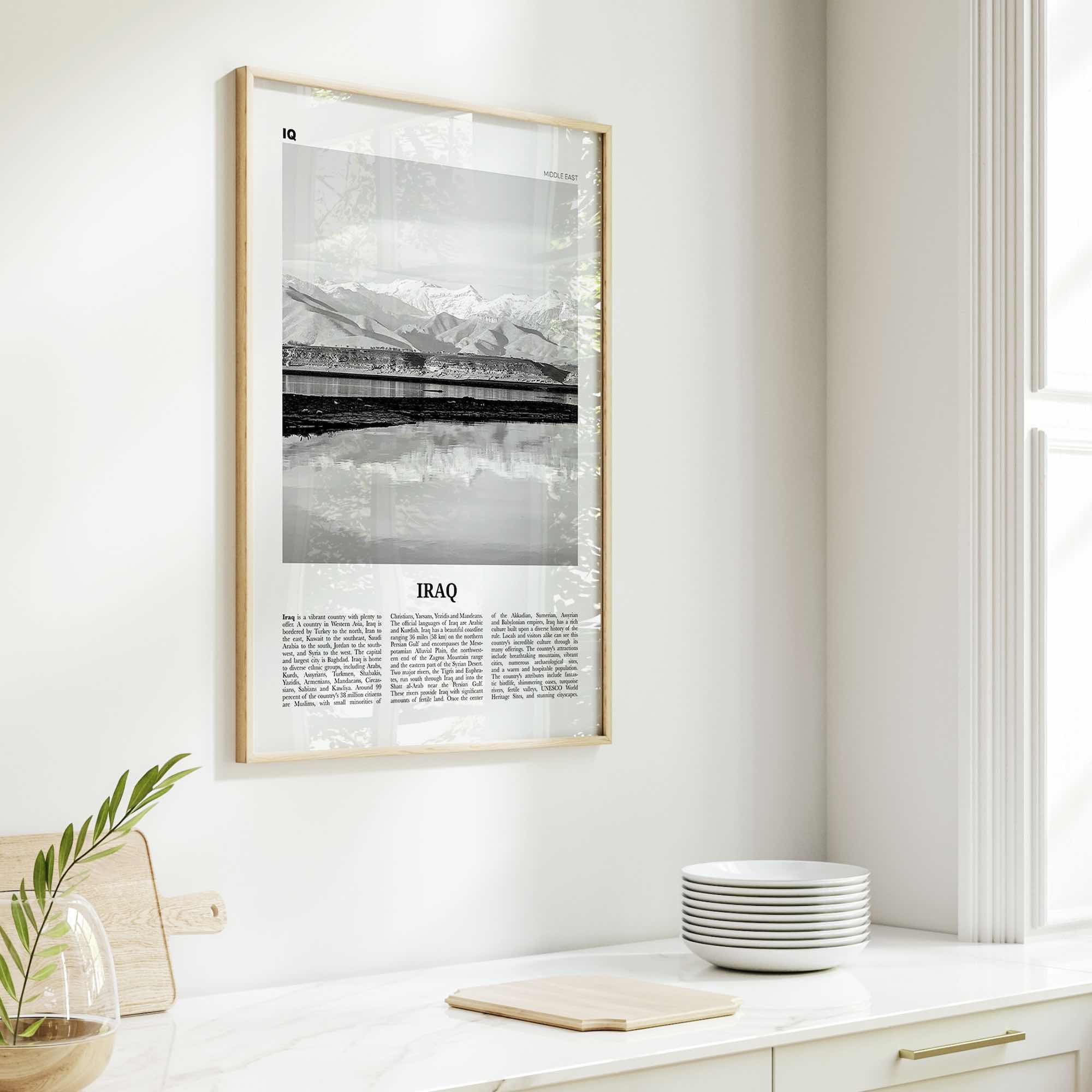 Iraq Print Black and White, Iraq Wall Art, Iraq Poster, Iraq Photo, Iraq Wall Decor, عراق, Komari, Eraq, Baghdad, Persian, Middle East