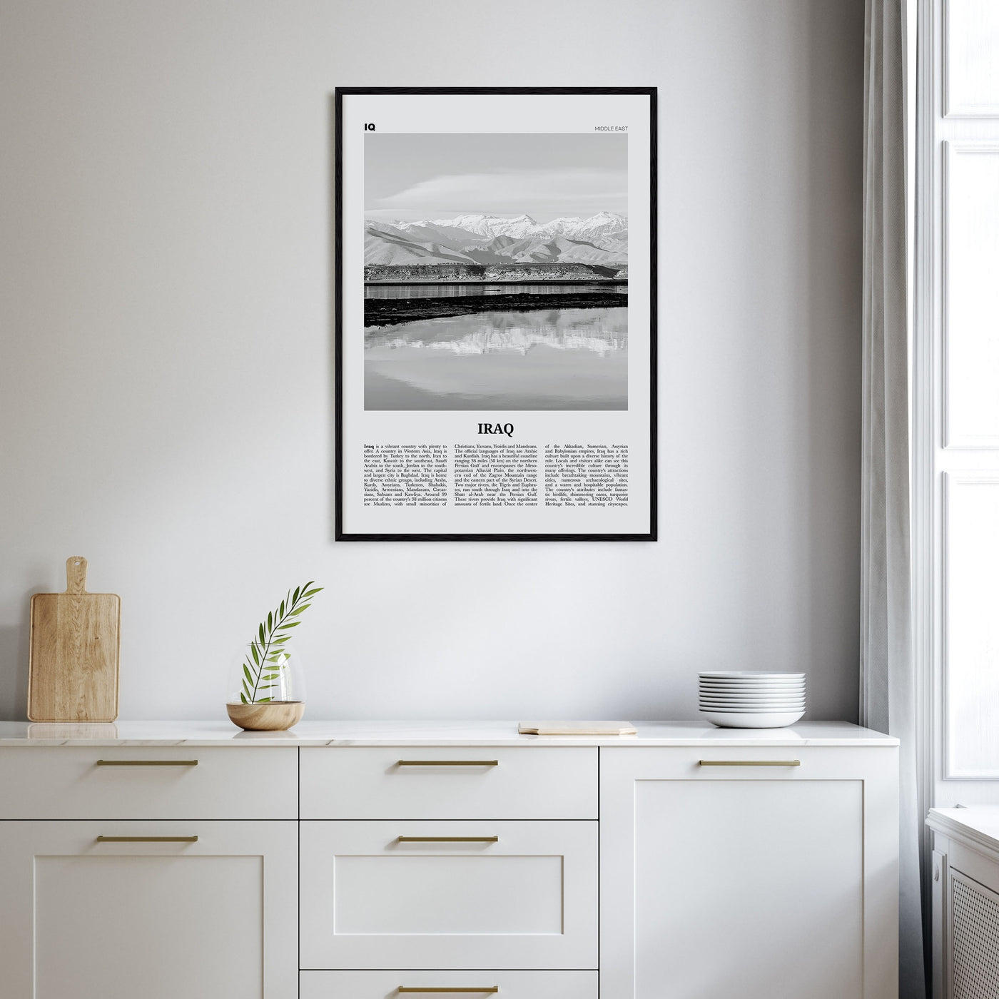 Iraq Travel B&W Poster