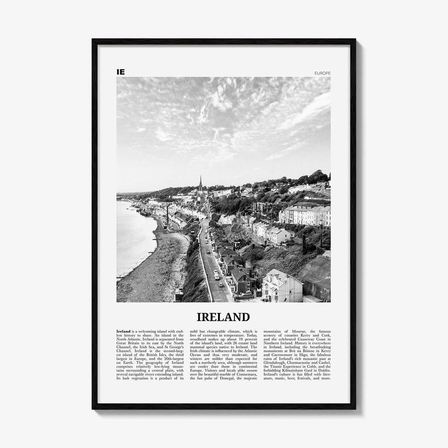 Ireland Print Black and White No 2, Ireland Wall Art, Ireland Poster, Ireland Photo, Ireland Decor, Éire, UK, United Kingdom, Dublin