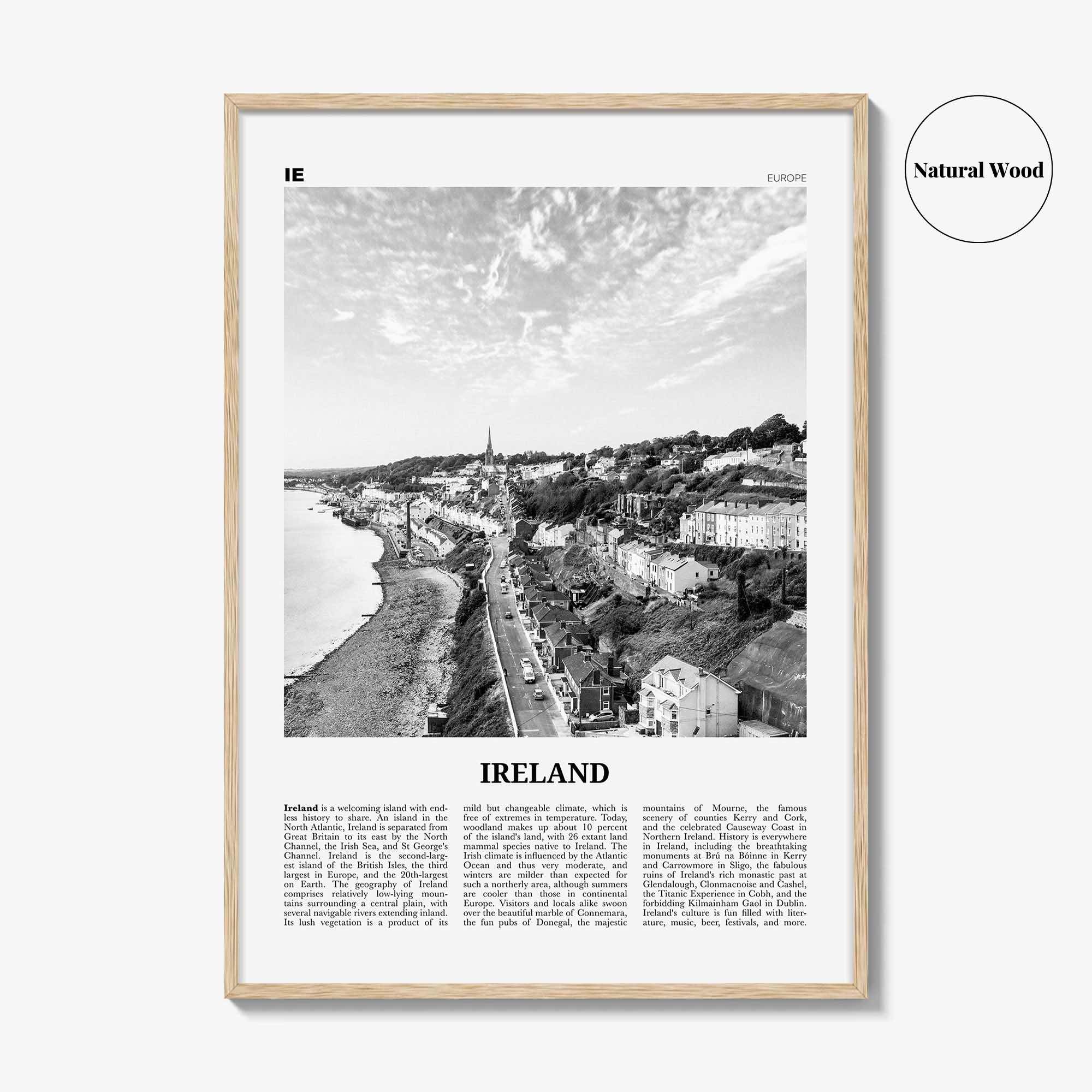 Ireland Print Black and White No 2, Ireland Wall Art, Ireland Poster, Ireland Photo, Ireland Decor, Éire, UK, United Kingdom, Dublin